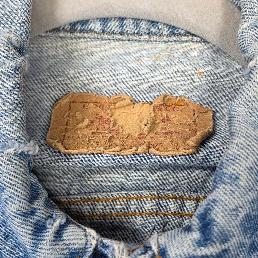 Levis Type 3 Jacket Mens 36R‎ Blue Good Vintage 70506-0214 Denim Trucker USA